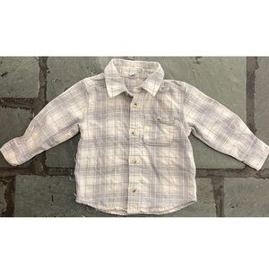 Old Navy Toddler Boy Button Down Plaid Shirt. 2T.